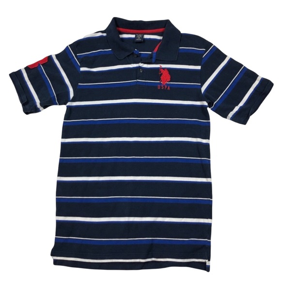 U.S. Polo Assn. Other - U.S. Polo Assn Navy Blue Striped Polo Shirt 18